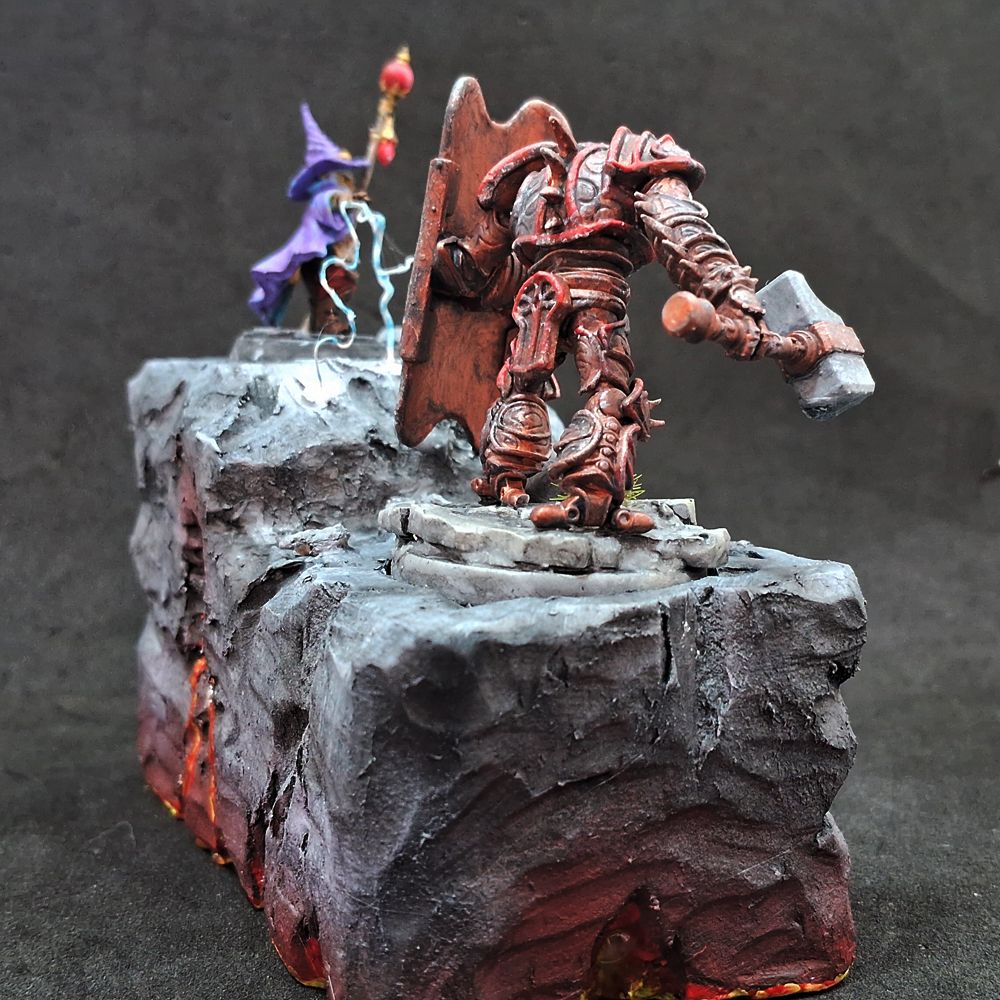 Diorama Mago Gnomo e Golem