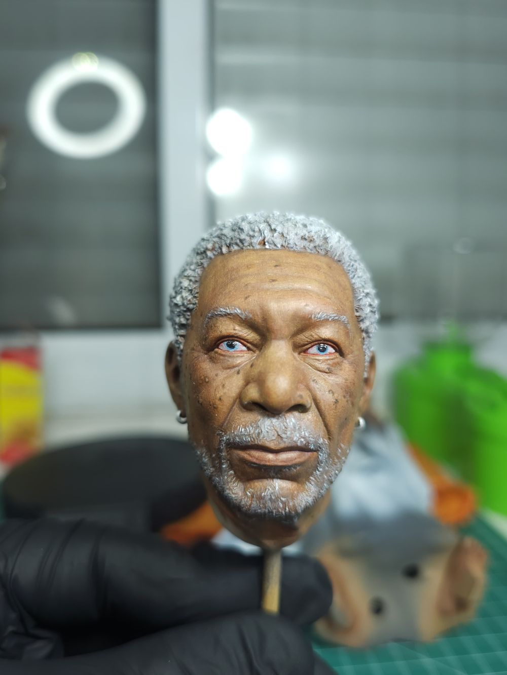 Pintura da Head do incônico Morgan Freeman