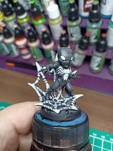 Spider Simbionte - preto e branco apenas