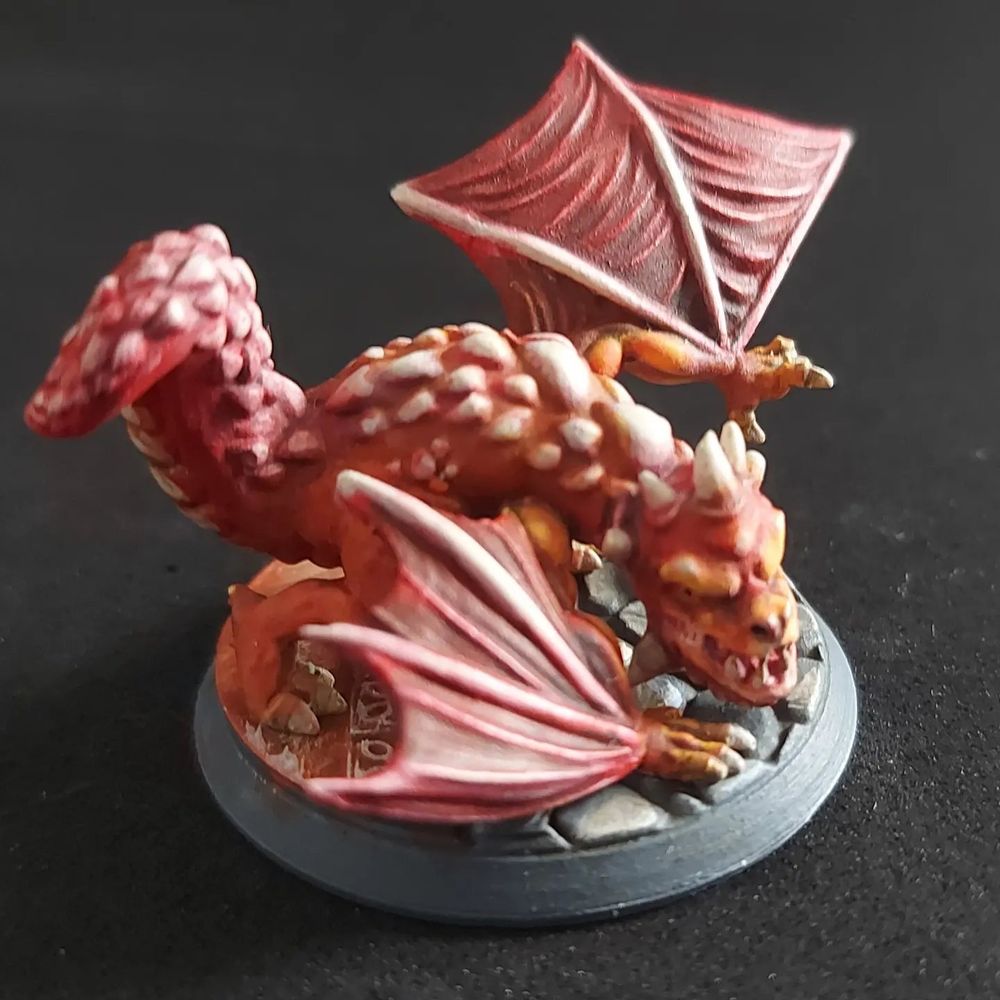 Baby dragon yellow red