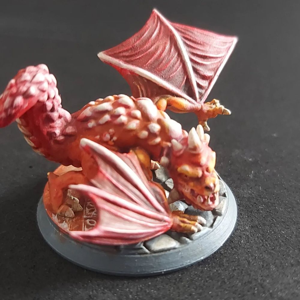 Baby dragon yellow red