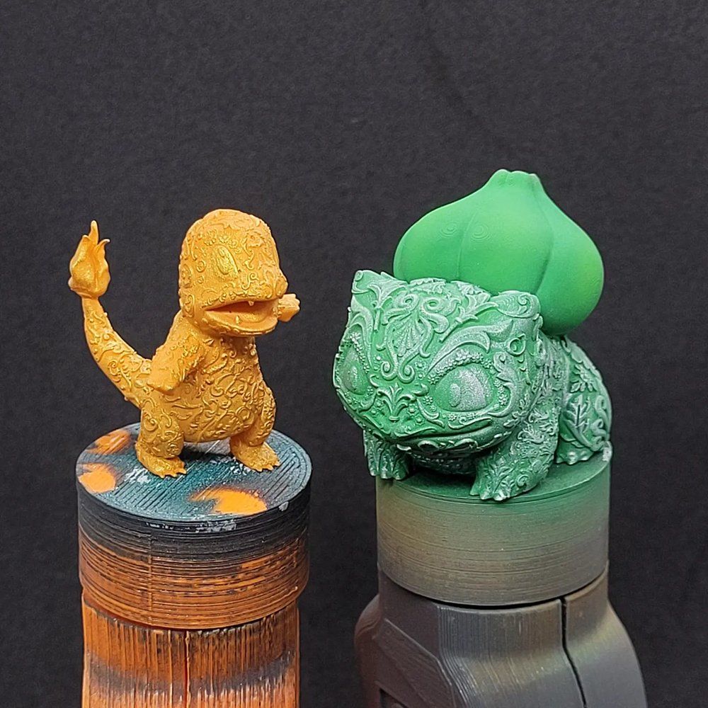 Ornamental Bulbasaur and Charmander 