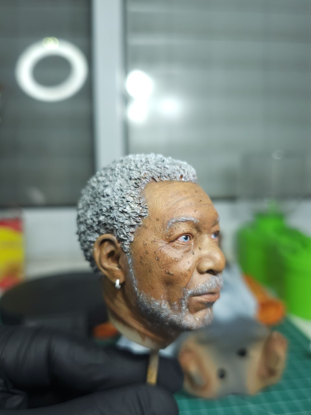 Pintura da Head do incônico Morgan Freeman