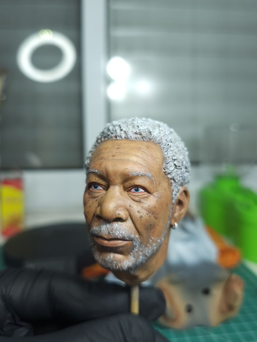 Pintura da Head do incônico Morgan Freeman