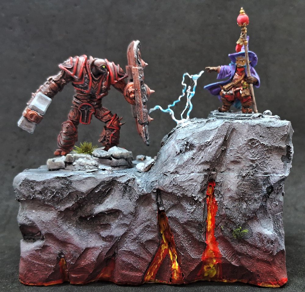 Diorama Mago Gnomo e Golem