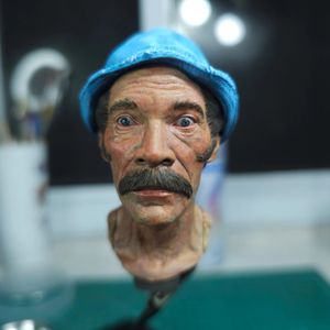 Pintura da Head do incônico Seu Madruga