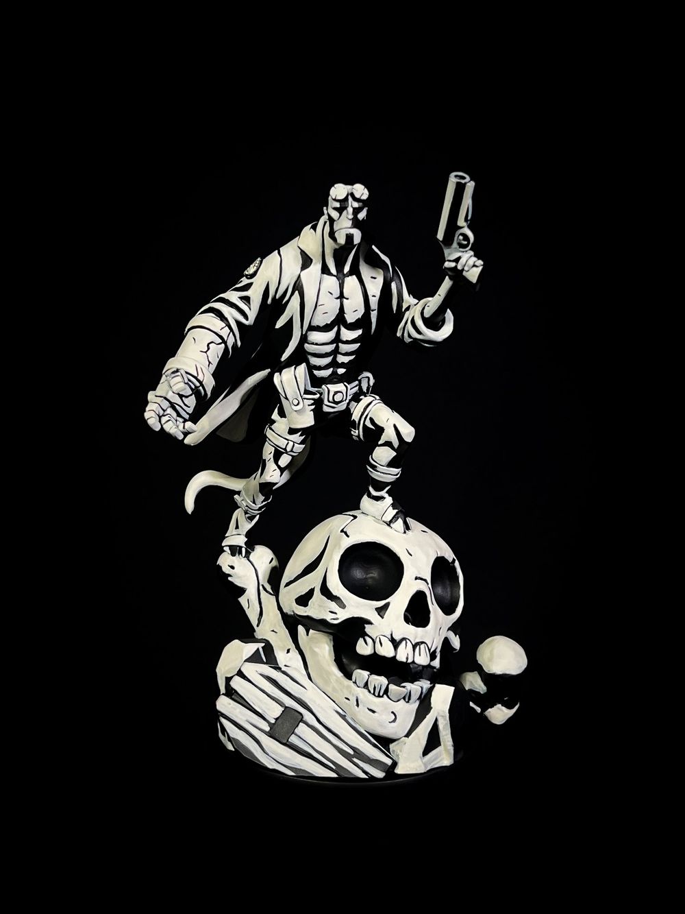 Hellboy black and white sketch