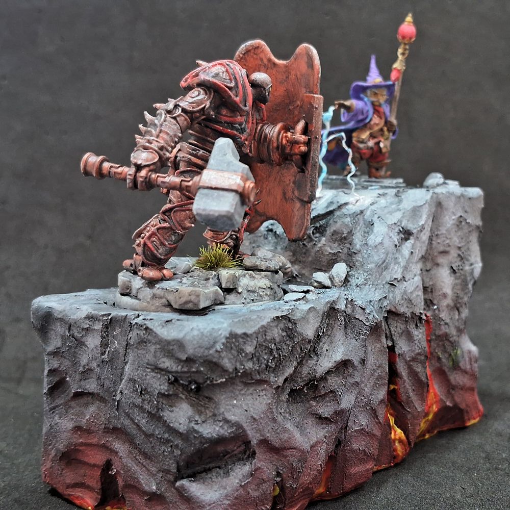 Diorama Mago Gnomo e Golem