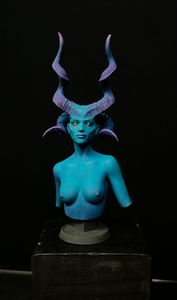 Blue demon lady