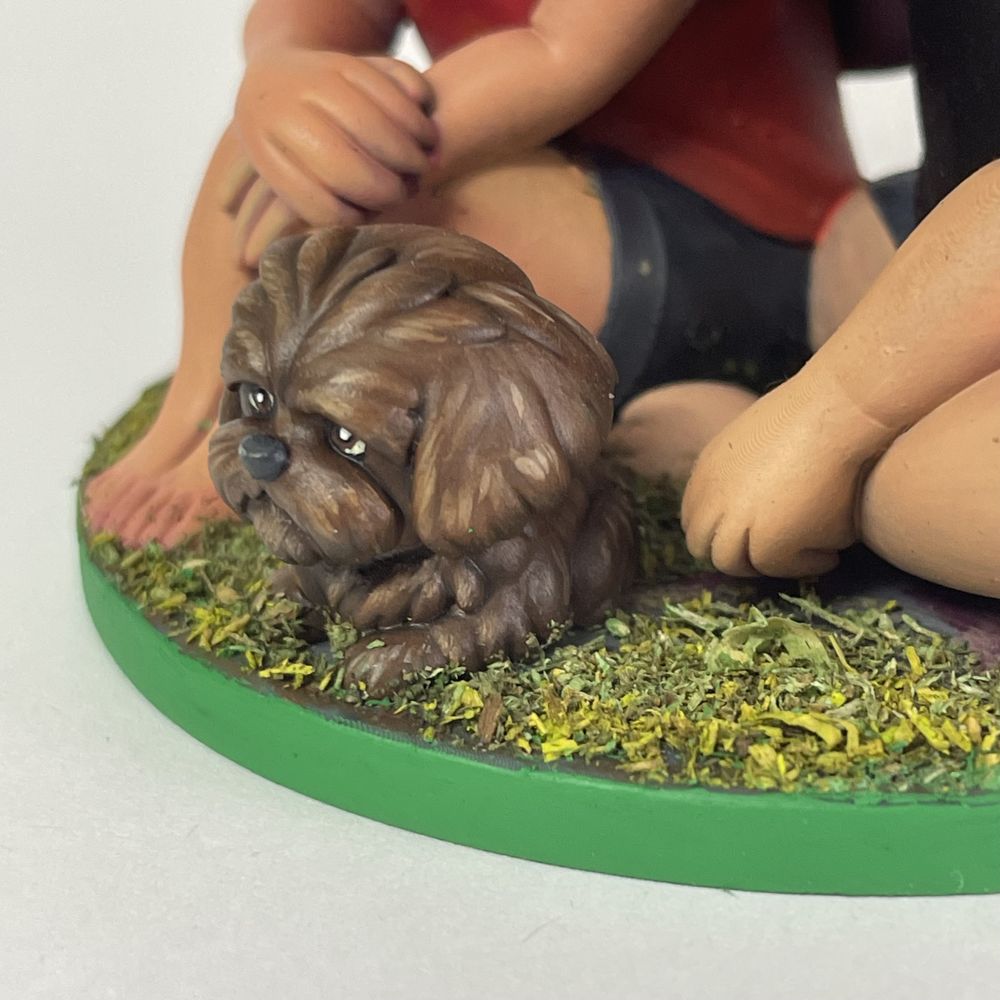 Casal Chibi e seu cachorro Chiwe