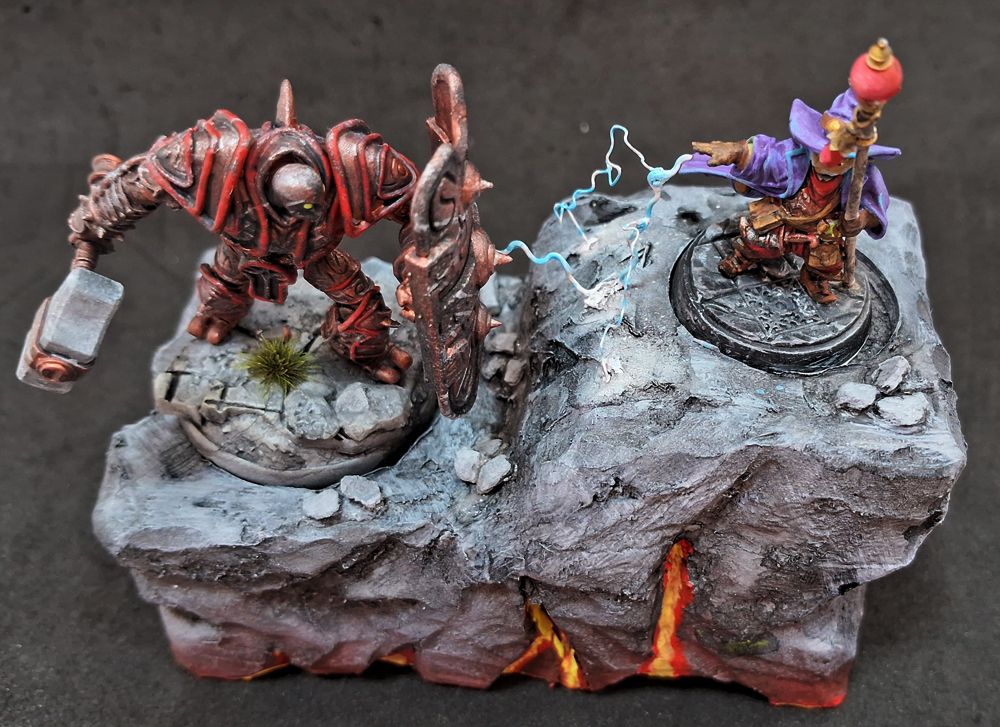 Diorama Mago Gnomo e Golem