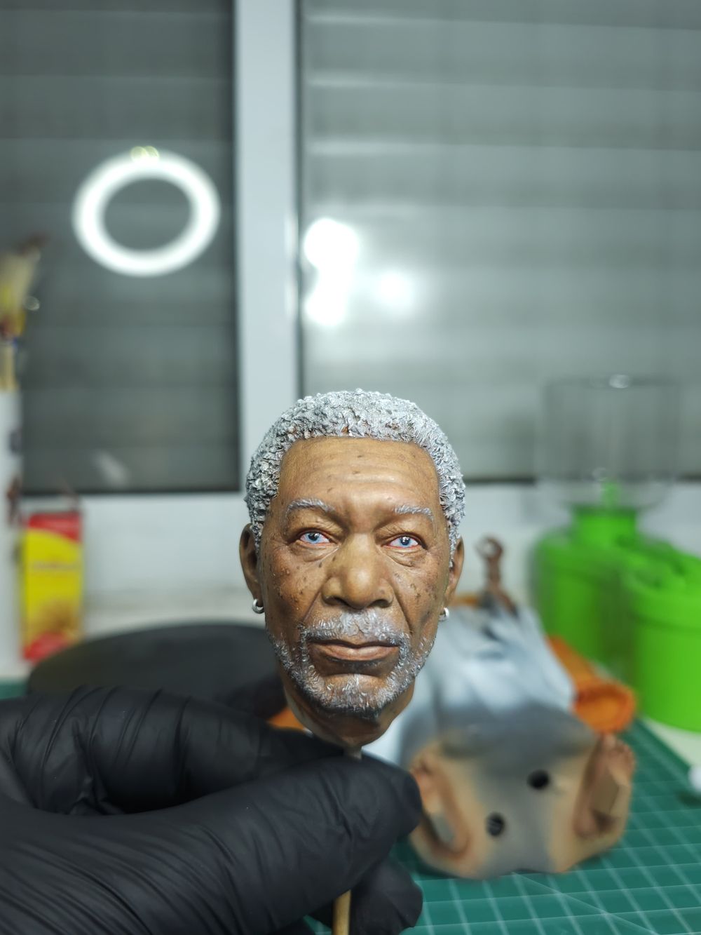 Pintura da Head do incônico Morgan Freeman