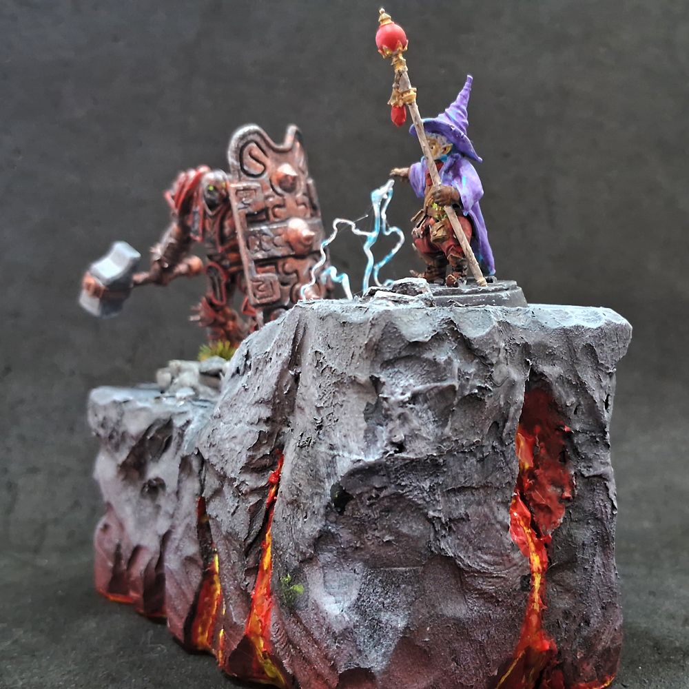 Diorama Mago Gnomo e Golem