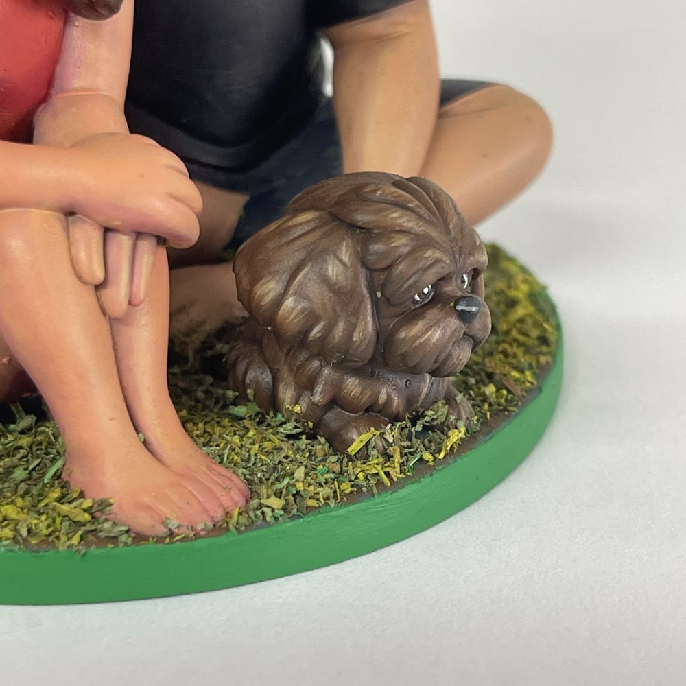 Casal Chibi e seu cachorro Chiwe