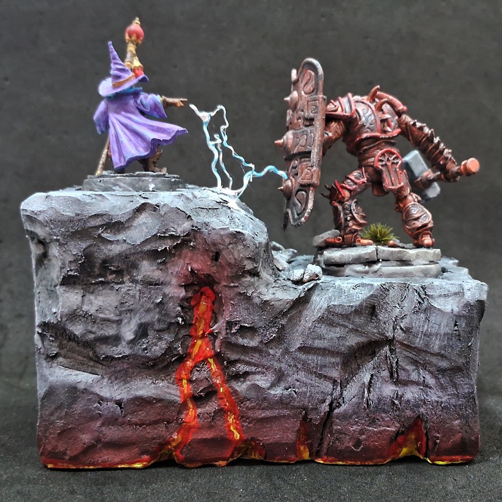 Diorama Mago Gnomo e Golem