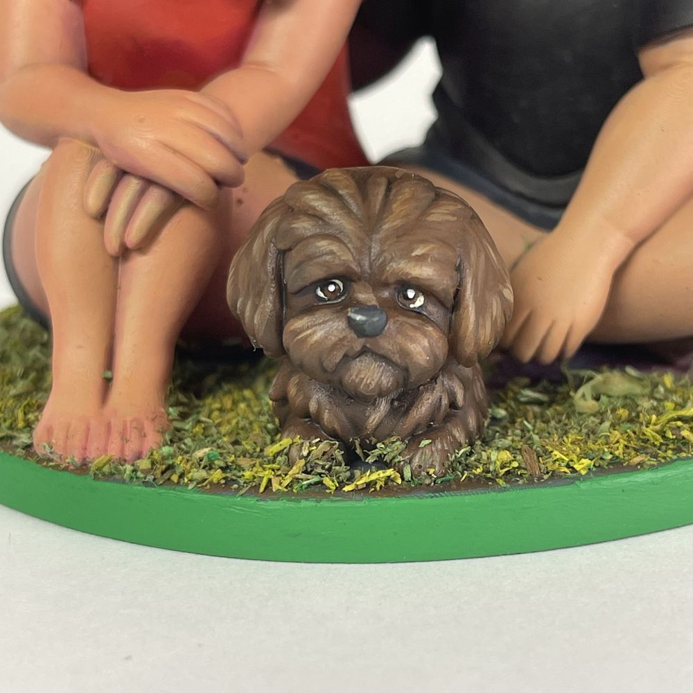 Casal Chibi e seu cachorro Chiwe