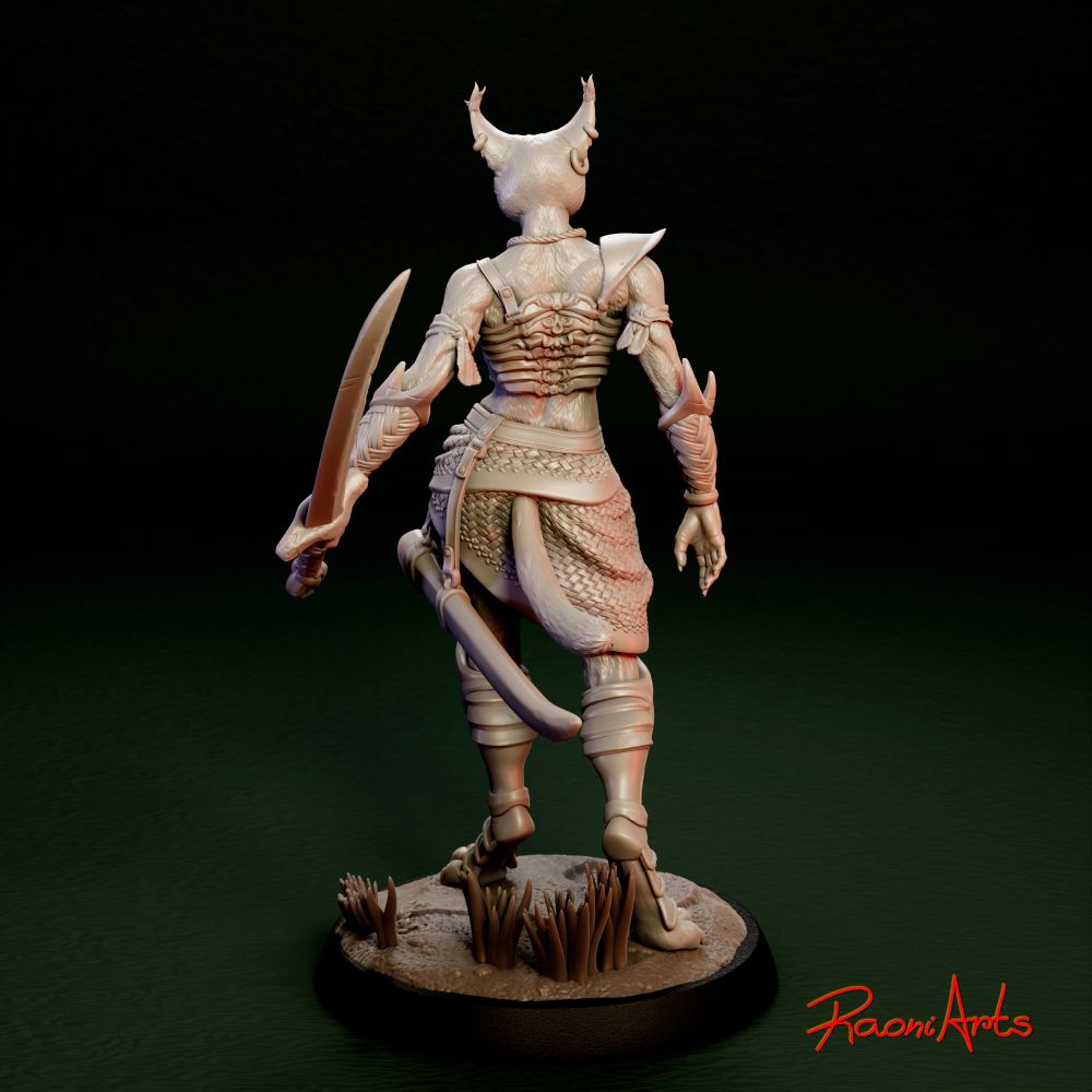 Tabaxi Caracal Rogue (Sculpture)
